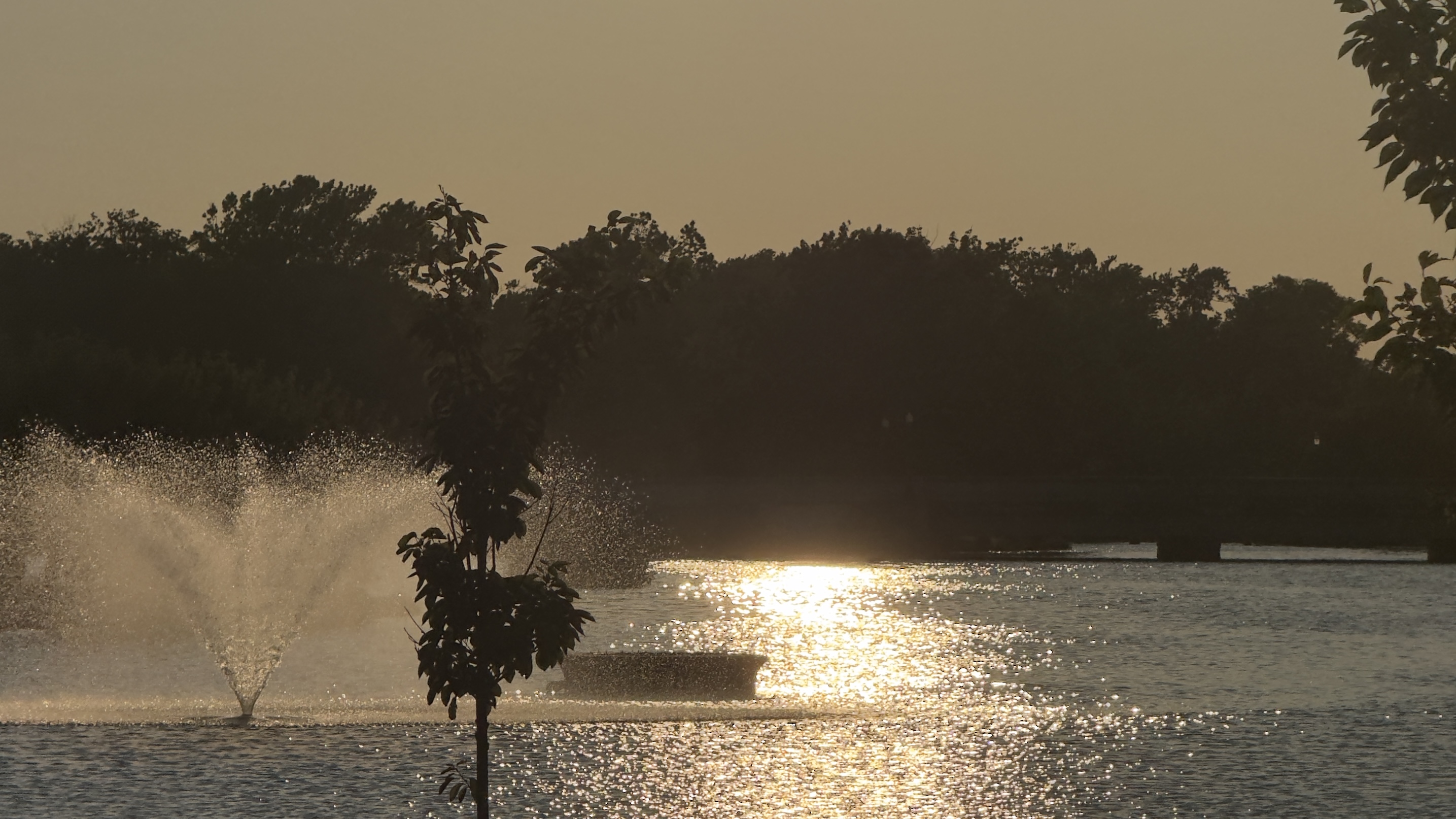 Sunlight reflecting on water